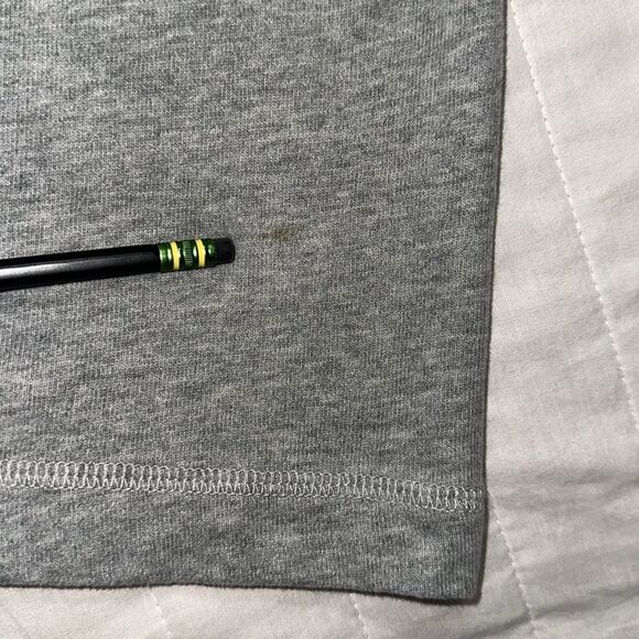 GAP M-L Gray Knit Hooded Cotton Bath Lounge Robe Belted with Pockets - Picture 14 of 15